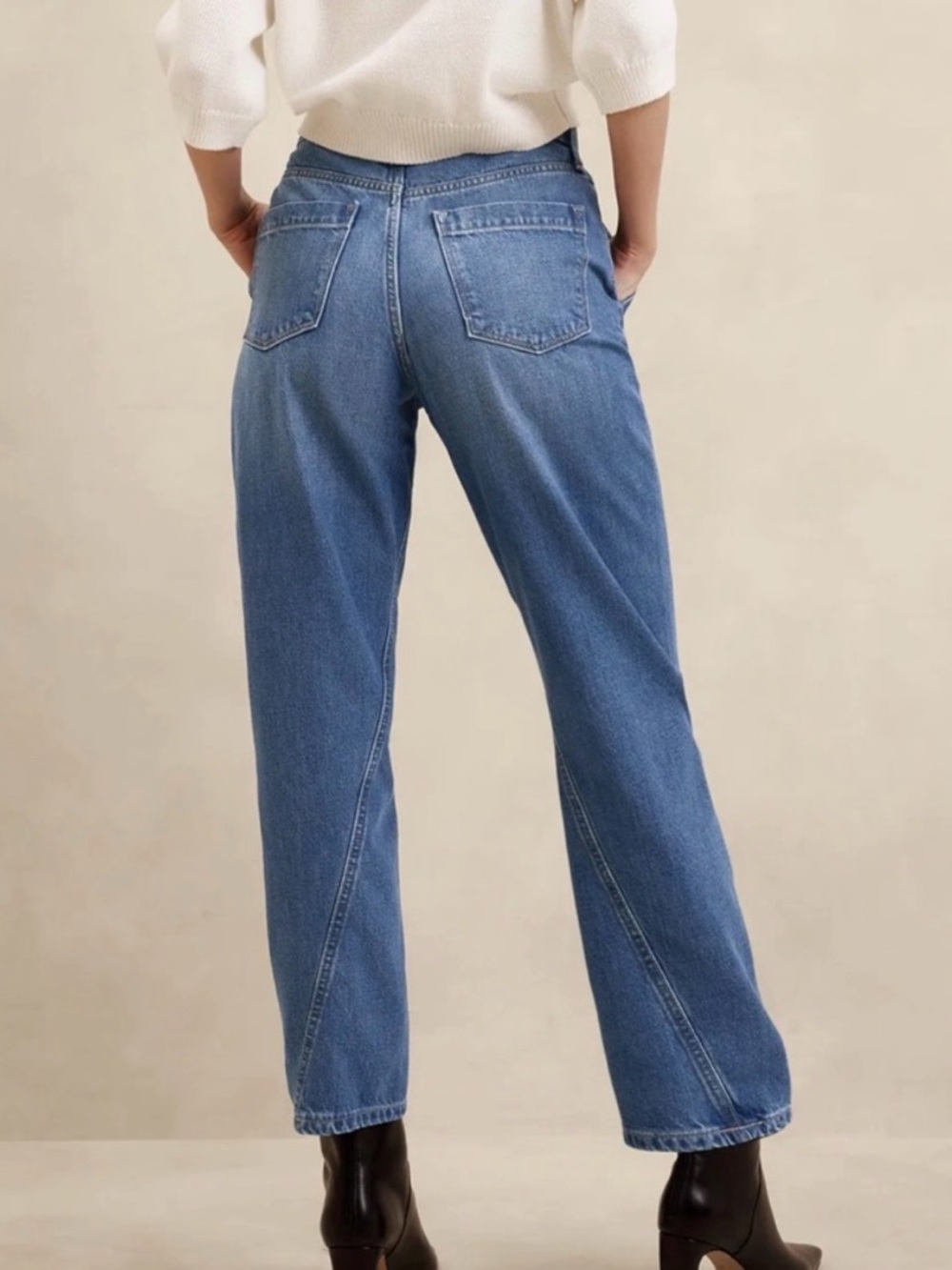 Banana Republic Women's Denim Luxe High-Rise Barrel Jeans 28 6